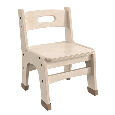 Bright Beginnings Set of 2 Commercial Grade Wooden Classroom Chairs with Non-Slip Foot Caps and Built-In Carrying Handle - View 1