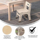 Commercial Grade 10 Inch Natural Wood Classroom Chairs with Carry Handle-2 Pack