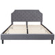 Light Gray,King |#| King Tufted Platform Bed in Light Gray Fabric with 10in. Pocket Spring Mattress