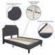 Dark Gray,Full |#| Full Tufted Platform Bed in Dark Gray Fabric with 10 Inch Pocket Spring Mattress