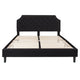 Black,King |#| King Tufted Platform Bed in Black Fabric with 10 Inch Pocket Spring Mattress