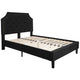 Black,Full |#| Full Tufted Platform Bed in Black Fabric with 10 Inch Pocket Spring Mattress