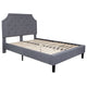 Light Gray,Full |#| Full Tufted Platform Bed in Light Gray Fabric with 10in. Pocket Spring Mattress