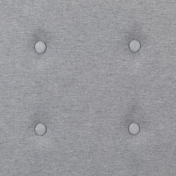 Dark Gray,Queen |#| Queen Size Upholstered Metal Panel Headboard in Tufted Dark Gray Fabric