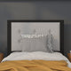 Light Gray,Twin |#| Twin Size Upholstered Metal Panel Headboard in Tufted Light Gray Fabric