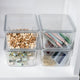 Premium 6.75" x 5" Clear Plastic Storage Boxes with Lids - Set of 4