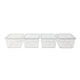 Premium 6.75" x 5" Clear Plastic Storage Boxes with Lids - Set of 4
