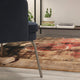 6' x 9' |#| Modern Round Abstract Design Area Rug in Warm Beige, Green, and Red - 6' x 9'