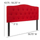 Red,Full |#| Arched Button Tufted Upholstered Full Size Headboard in Red Fabric