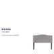 Light Gray,Full |#| Arched Button Tufted Upholstered Full Size Headboard in Light Gray Fabric