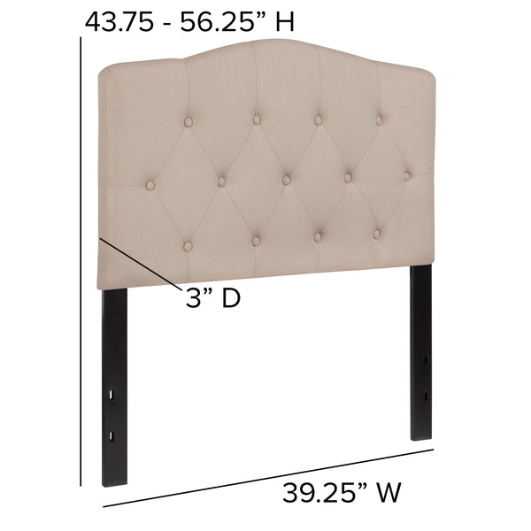 White,Full |#| Arched Button Tufted Upholstered Full Size Headboard in White Fabric