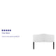 White,Queen |#| Arched Button Tufted Upholstered Queen Size Headboard in White Fabric