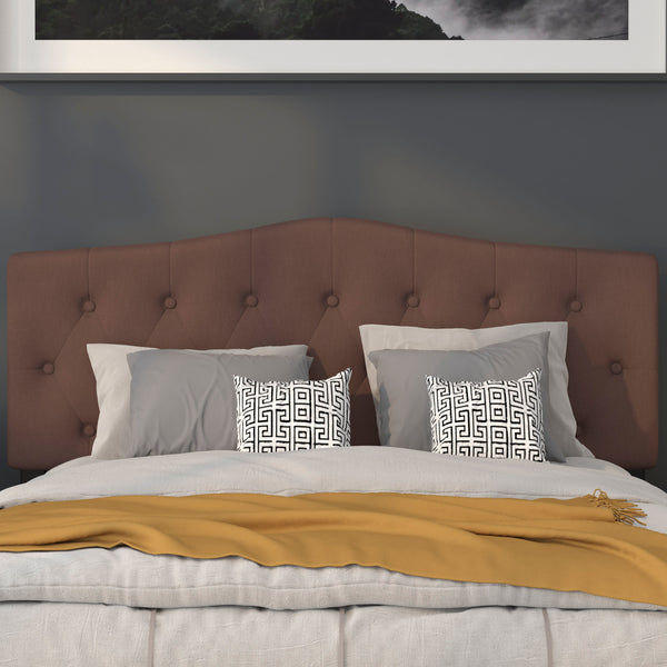 Navy,Twin |#| Arched Button Tufted Upholstered Twin Size Headboard in Navy Fabric