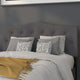 Dark Gray,Full |#| Arched Button Tufted Upholstered Full Size Headboard in Dark Gray Fabric