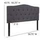 Dark Gray,Full |#| Arched Button Tufted Upholstered Full Size Headboard in Dark Gray Fabric