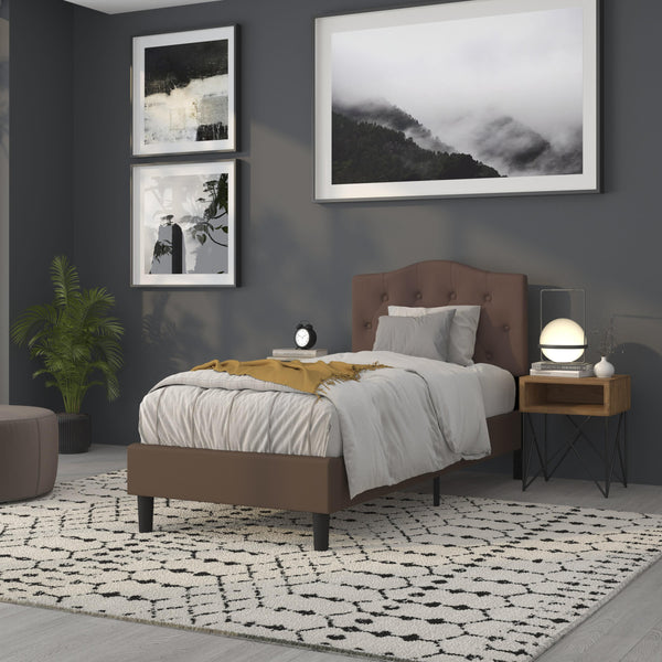 White,King |#| Arched Button Tufted Upholstered King Size Headboard in White Fabric
