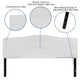 White,King |#| Arched Button Tufted Upholstered King Size Headboard in White Fabric