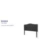 Black,Full |#| Arched Button Tufted Upholstered Full Size Headboard in Black Fabric