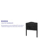 Black,Twin |#| Arched Button Tufted Upholstered Twin Size Headboard in Black Fabric
