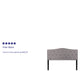 Light Gray,Queen |#| Arched Button Tufted Upholstered Queen Size Headboard in Light Gray Fabric
