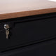 Walnut |#| Commercial Right Side Single Pedestal Desk-3 Locking Drawers in Walnut-30x70