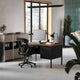 Walnut |#| Commercial Right Side Single Pedestal Desk-3 Locking Drawers in Walnut-30x48