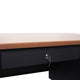 Walnut |#| Commercial Right Side Single Pedestal Desk-3 Locking Drawers in Walnut-30x48