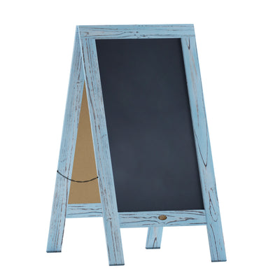 Canterbury Vintage Wooden A-Frame Magnetic Indoor/Outdoor Chalkboard Sign, Freestanding Double Sided Extra Large Message Board - View 1