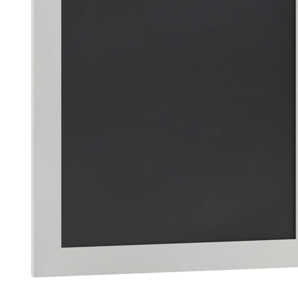 Black,24inchW x 0.75inchD x 36inchH |#| 24inch x 36inch Wall Mounted Magnetic Chalkboard with Wooden Frame -Black