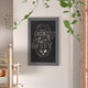 Grey,20inchW x 0.75inchD x 30inchH |#| 20inch x 30inch Wall Mounted Magnetic Chalkboard with Wooden Frame - Rustic Gray