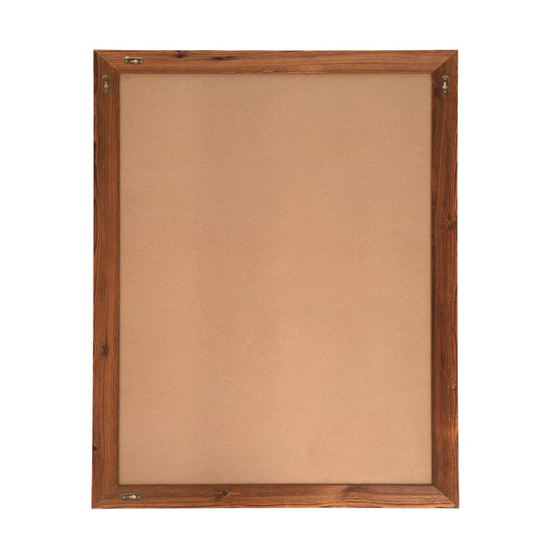 Torched Brown,32inchW x 46inchL |#| 32inch x 46inch Wall Mounted Magnetic Chalkboard with Wooden Frame - Torched Brown