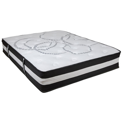 Capri Comfortable Sleep 12 Inch CertiPUR-US Certified Hybrid Pocket Spring Mattress, Mattress in a Box