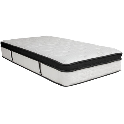 Capri Comfortable Sleep 12 Inch CertiPUR-US Certified Memory Foam & Pocket Spring Mattress, Mattress in a Box
