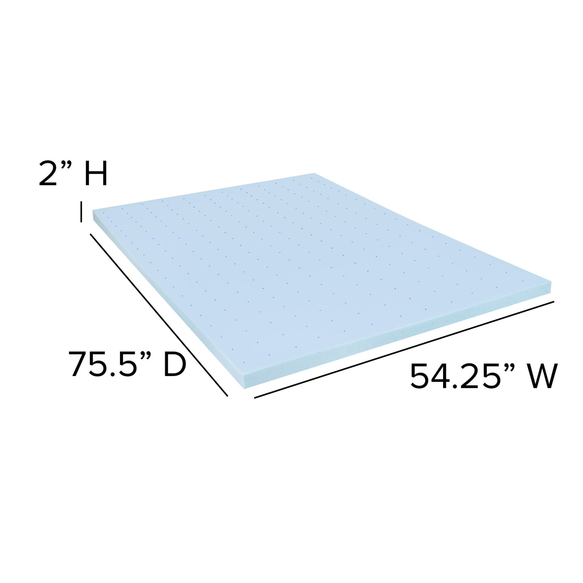 Full |#| 2inch Cool Gel Infused Hypoallergenic Cooling Memory Foam Mattress Topper - Full