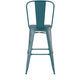 Kelly Blue-Teal/Teal-Blue |#| All-Weather Bar Height Stool with Poly Resin Seat - Kelly-Blue Teal/Teal