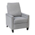 Carson Transitional Style Push Back Recliner Chair - Pillow Back Recliner - Polyester Fabric Upholstery - Accent Nail Trim