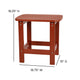 Red |#| All-Weather Poly Resin Adirondack Side Table in Red - Patio Table