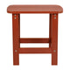 Red |#| All-Weather Poly Resin Adirondack Side Table in Red - Patio Table
