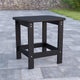 Black |#| All-Weather Poly Resin Adirondack Side Table in Black - Patio Table
