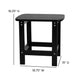 Black |#| All-Weather Poly Resin Adirondack Side Table in Black - Patio Table