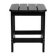 Black |#| All-Weather Poly Resin Adirondack Side Table in Black - Patio Table