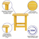 Yellow |#| All-Weather Poly Resin Adirondack Side Table in Yellow - Patio Table