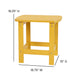 Yellow |#| All-Weather Poly Resin Adirondack Side Table in Yellow - Patio Table