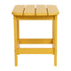 Yellow |#| All-Weather Poly Resin Adirondack Side Table in Yellow - Patio Table