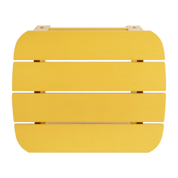 Yellow |#| All-Weather Poly Resin Adirondack Side Table in Yellow - Patio Table