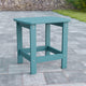 Sea Foam |#| All-Weather Poly Resin Adirondack Side Table in Sea Foam - Patio Table