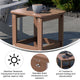 Natural Cedar |#| All-Weather Poly Resin Adirondack Side Table in Natural Cedar - Patio Table