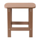 Natural Cedar |#| All-Weather Poly Resin Adirondack Side Table in Natural Cedar - Patio Table