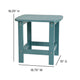 Teal |#| All-Weather Poly Resin Adirondack Side Table in Teal - Patio Table
