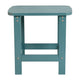 Teal |#| All-Weather Poly Resin Adirondack Side Table in Teal - Patio Table